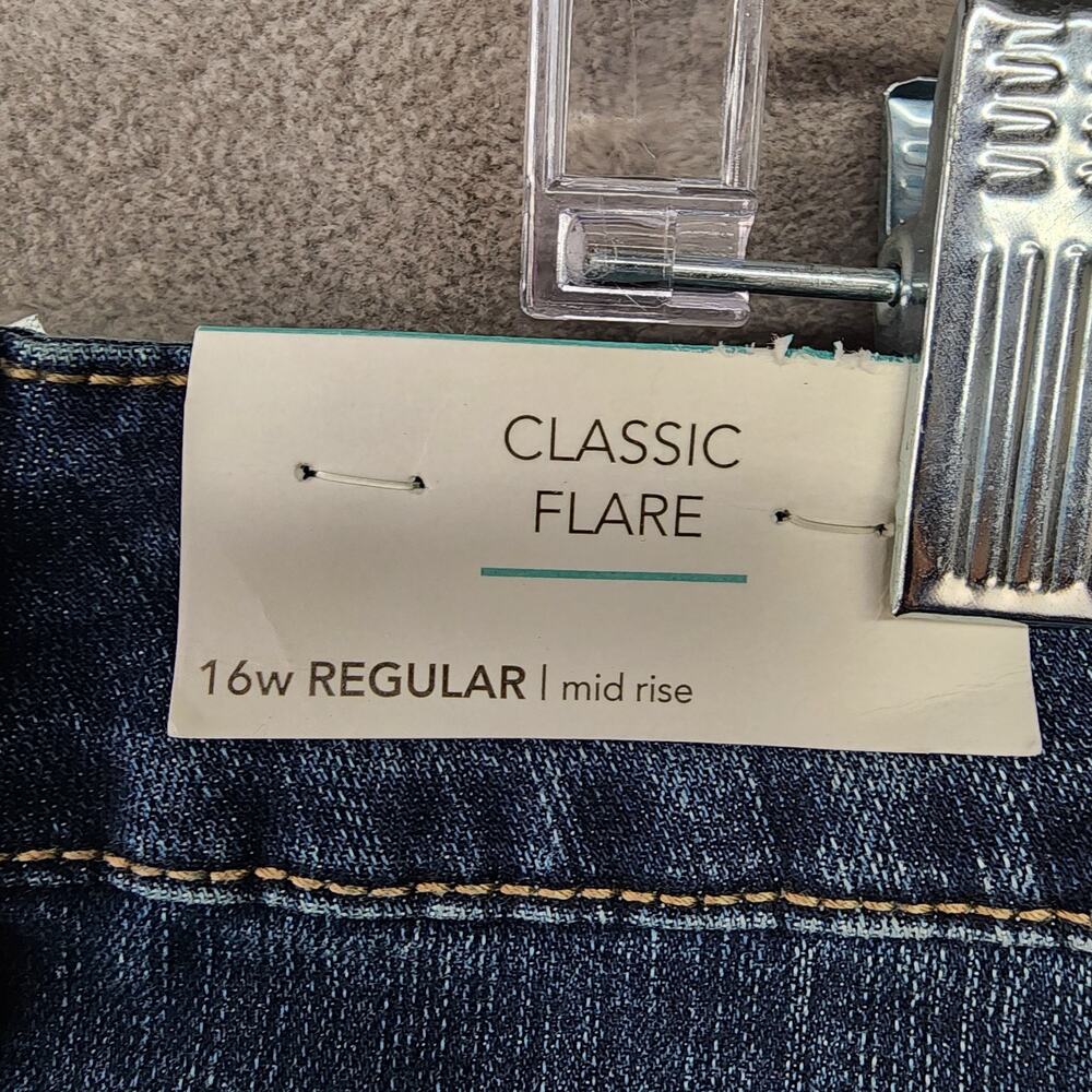 Maurices Jeans 16W Classic Flare Mid Rise Stretch Denim Dark Wash 38x30 NWT - Picture 8 of 16